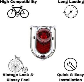 img 3 attached to 🚲 Gazoz Performance Bike Rear Light LED: Chrome Vintage & Classic Bicycle Accessory