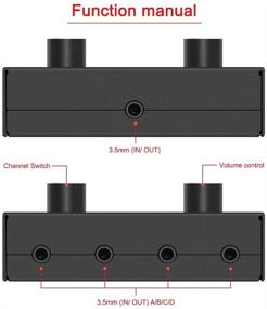 img 2 attached to 🎧 4 Way 3.5mm Stereo Audio Switch: Manual Selector Splitter Box for Audio Sharing