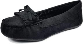 img 4 attached to 👦 Comfortable and Cute: Blueberry Lining Moccasin Slippers Moc 07K Boys' Shoes