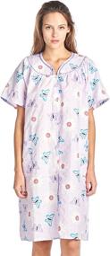 img 4 attached to 🌸 Floral Woven Snap-Front Lounger House Dress for Women - Perfect for Casual Nights