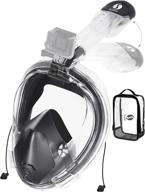 🤿 upgraded full face snorkel mask - lightweight, easy-breathing, leak-proof, fog-free, 180° panoramic view - with camera mount, earplugs, portable bag - all-in-one set for snorkeling, swimming, beginners logo