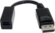 🔌 startech.com 6in displayport to mini displayport cable - 4k uhd video - male to female adapter - dp to mdp 1.2 extension cable logo