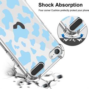 img 3 attached to 🐄 KANGHAR iPod Touch 7/6 Case - Blue Cow Print Cute Pattern - Shockproof Clear - Full Body Protection Cover