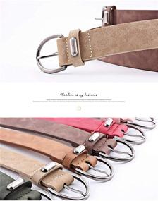 img 1 attached to Fashion Leather Ladies Classic Buckle Women's Accessories