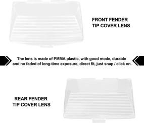 img 2 attached to 🏍️ NTHREEAUTO Clear Fender Tips Light Lens Mud Guards Covers for Harley Electra Glide Ultra Classic Road King Softail Touring FLHR FLSTC FLHTC - Front Rear Compatibility