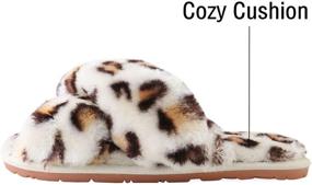 img 2 attached to Boys' Outdoor Leopard Fluffy Slippers - Kitulandy Shoes