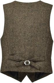 img 2 attached to JANGOUL Premium Toddler Herringbone Waistcoat: Stylish Boys' Clothing, Jackets & Coats