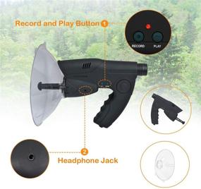 img 2 attached to 🐦 Podoy Bird Listening and Recording Device - Electronic Sound Amplifier with Digital Recording, Headphone Included - Long Range up to 300 Feet