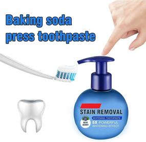 img 3 attached to 🦷 Baking Soda Whitening Toothpaste: Powerful Stain Remover with Natural Cleaning Power, Fluoride-Free - Blueberry Flavor