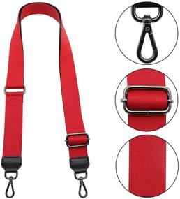 img 2 attached to Stylish Adjustable Stripe Purse Strap for Women's Handbags & Wallets