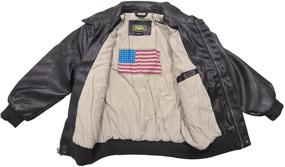 img 1 attached to ✈️ Landing Leathers Leather Flight Bomber Boys' Clothing: Top-quality outerwear for fearless young aviators!