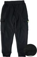 👖 abalacoco boys' clothing and pants: thermal stretch sweatpants logo