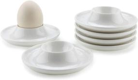 img 4 attached to 🍽️ Stylish Mucihom Porcelain White Cups Plates for a Classy Dining Experience