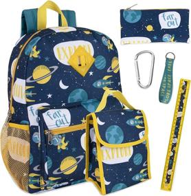 img 4 attached to Versatile Boys Backpack for Lunch, Pencil and Accessories: Get Organized!