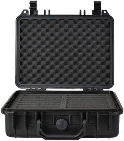 img 1 attached to Корпус для транспортировки дисков SiForce ES16 Drive Transporter Case - прочный защитный пенный корпус для 16 тонких внешних дисков