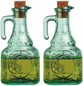 img 2 attached to 🍶 Premium Bormioli Rocco Country Home Helios Glass Oil Cruet - Set of 2 for Elegant Serving