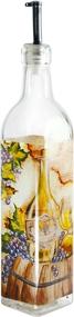 img 1 attached to Grant Howard Wine Barrel Glass Cruet: Multicolored, 16 oz - An Exquisite Oil &amp; Vinegar Dispenser