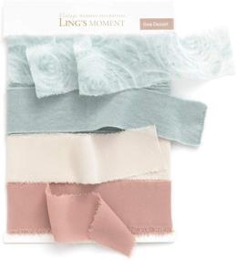 img 4 attached to 🎀 Ling's Moment Handmade Fringe Chiffon Silk-Like Ribbon - Smooth, Vibrant Colors for Summer Desert Palette