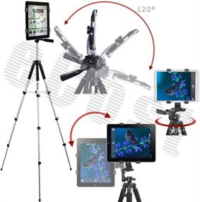 img 2 attached to 📸 Acuvar 57" Pro Series Aluminum Tripod with Tablet Mount for iPads, iPad Air, iPad Mini, and More