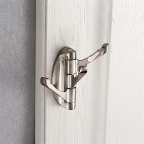 img 2 attached to 🔀 Versatile Leyden Swivel Towel Hook: Brushed Nickel Swivel Arms, Flexible & Heavy Duty Stainless Steel Design