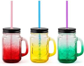 img 2 attached to 🥤 Reusable Plastic Straws - 12 Pieces, 11 Inches, BPA-Free, Unbreakable, Clear Colored Straws for Tall Cups and Tumblers, Includes Cleaning Brush (Not Dishwasher Safe)