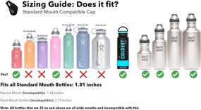 img 1 attached to 💧 Stay Hydrated with The Coldest Water Insulated Standard Mouth Size 2.0: Hydro Sports Straw Cap Flip Top Lid for Stainless Steel Water Bottles