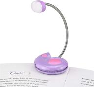 📚 usb rechargeable book light - hongut led reading light for books in bed, 3 brightness levels, dimmable, perfect for kids, bookworms, and travel - violet логотип