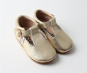 img 1 attached to 👧 Stylish Soft Sole Scalloped Girls' Flats: Toddler Janes Shoes for Comfort and Elegance
