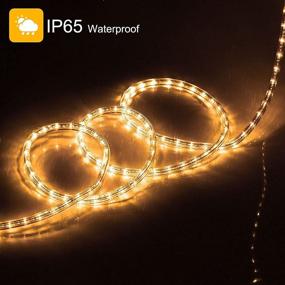 img 2 attached to 🌟 Enhance Your Outdoor Space with 50 Ft LED Rope Lights - Waterproof String Lights for Roof Tree Bedroom Balcony Stair Deck Railing Christmas Decoration - Warm White Glow!