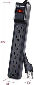img 1 attached to 🔌 CyberPower CSB604 900J/125V Essential Surge Protector - 6 Outlets, 4ft Power Cord, Black - Top Rated