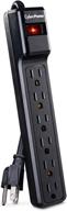 🔌 cyberpower csb604 900j/125v essential surge protector - 6 outlets, 4ft power cord, black - top rated logo