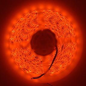 img 3 attached to 🎃 Enhance Any Occasion with iNextStation Orange LED Strip Light – 16.4ft 12V 3528 SMD 300 LEDs, Non-Waterproof Flexible Tape for Home/Hotel/Clubs - Perfect for Candlelight Dinners, Halloween Decor & More!