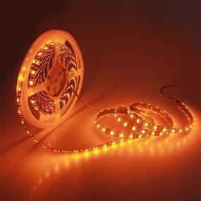 img 1 attached to 🎃 Enhance Any Occasion with iNextStation Orange LED Strip Light – 16.4ft 12V 3528 SMD 300 LEDs, Non-Waterproof Flexible Tape for Home/Hotel/Clubs - Perfect for Candlelight Dinners, Halloween Decor & More!