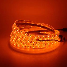 img 4 attached to 🎃 Enhance Any Occasion with iNextStation Orange LED Strip Light – 16.4ft 12V 3528 SMD 300 LEDs, Non-Waterproof Flexible Tape for Home/Hotel/Clubs - Perfect for Candlelight Dinners, Halloween Decor & More!