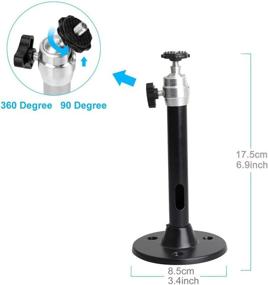 img 1 attached to 📽️ YiePhiot Mini Ceiling Wall Projector Mount Stand for QKK, DR.J, DBPOWER, Anker & More | 2 Pack Black (175mm)