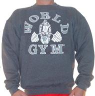 w801 world gym sweatshirt classic men's clothing for active logo