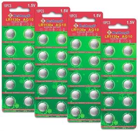 img 4 attached to 🔋 LR1130 AG10 1.5V Alkaline Button Cell Batteries - Long-Lasting, 40-Pack with 5-Year Warranty
