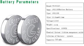 img 2 attached to 🔋 LR1130 AG10 1.5V Alkaline Button Cell Batteries - Long-Lasting, 40-Pack with 5-Year Warranty