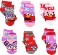 🧦 носки sesame street elmo abby для девочек-младенцев, 6 пар, с квартальными гетрами, улучшенным seo логотип