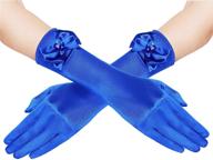 babeyond satin princess dress up gloves for girls - wedding bow party gloves for toddlers logo