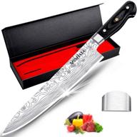 🔪 mosfiata 10 inch chef knife - super sharp professional kitchen knife with finger guard in gift box, german high carbon stainless steel en.4116 cooking knife with micarta handle logo