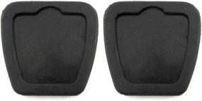 img 2 attached to 🔴 Premium Honda Brake & Clutch Pads Cover - Rubber Manual Transmission Replacement by Red Hound Auto - Set of 2