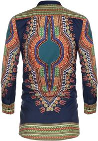 img 2 attached to 🌍 Showcase Your Style with COOFANDY Men's African Dashiki Sleeve Button Shirts