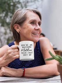 img 2 attached to Express Love with this 11 oz Gifts for Mom Coffee Mug - Stay Awesome MOTHER, Funny and Heartwarming Mug from Daughter/Son/Husband to Wife, Ideal Gift in Decorative Box for Family, Friends, and First Moms