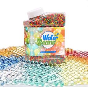 img 4 attached to 🌈 Non-Toxic Water Beads for Kids: Soft 25000 Big Beads - Rainbow Mix Water Growing Balls for Tactile Sensory Play, Home Décor & Water Toys