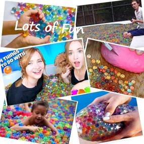 img 3 attached to 🌈 Non-Toxic Water Beads for Kids: Soft 25000 Big Beads - Rainbow Mix Water Growing Balls for Tactile Sensory Play, Home Décor & Water Toys