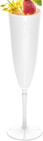 img 4 attached to White Plastic Champagne Flute Restaurantware