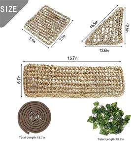 img 2 attached to Tfwadmx Reptile Tank Accessories: Bearded Dragon Hammock and Climber Vines with 🦎 Natural Seagrass Habitat, Flexible Leaves Decor for Climbing Chameleon, Hermit Crabs, Gecko, and Snakes