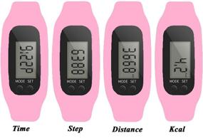 img 3 attached to 📈 Easy-to-Use Fitness Tracker for Women, Men & Kids: Step Counter, Calorie Burner, and Pedometer in One!