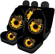 youngerbaby be kind sunflower car front seats covers 2 pcs back seat protector split bench cover pads all weather bucket seat cushion auto accessories full set 4 pieces logo